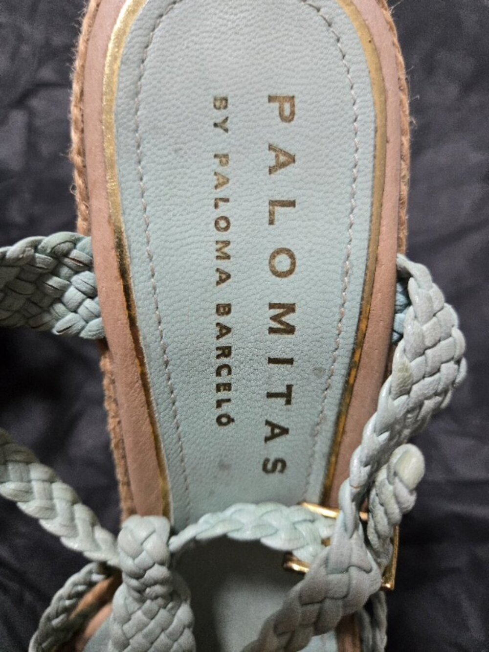 Palomitas by Paloma Barceló Mint Braided Platform Espadrille Wedge Sandals EU 40 - Picture 3 of 16